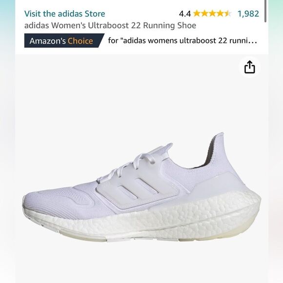 Adidas Women's Ultraboost 22 Running Shoe Size 7 Color White - Picture 2 of 11